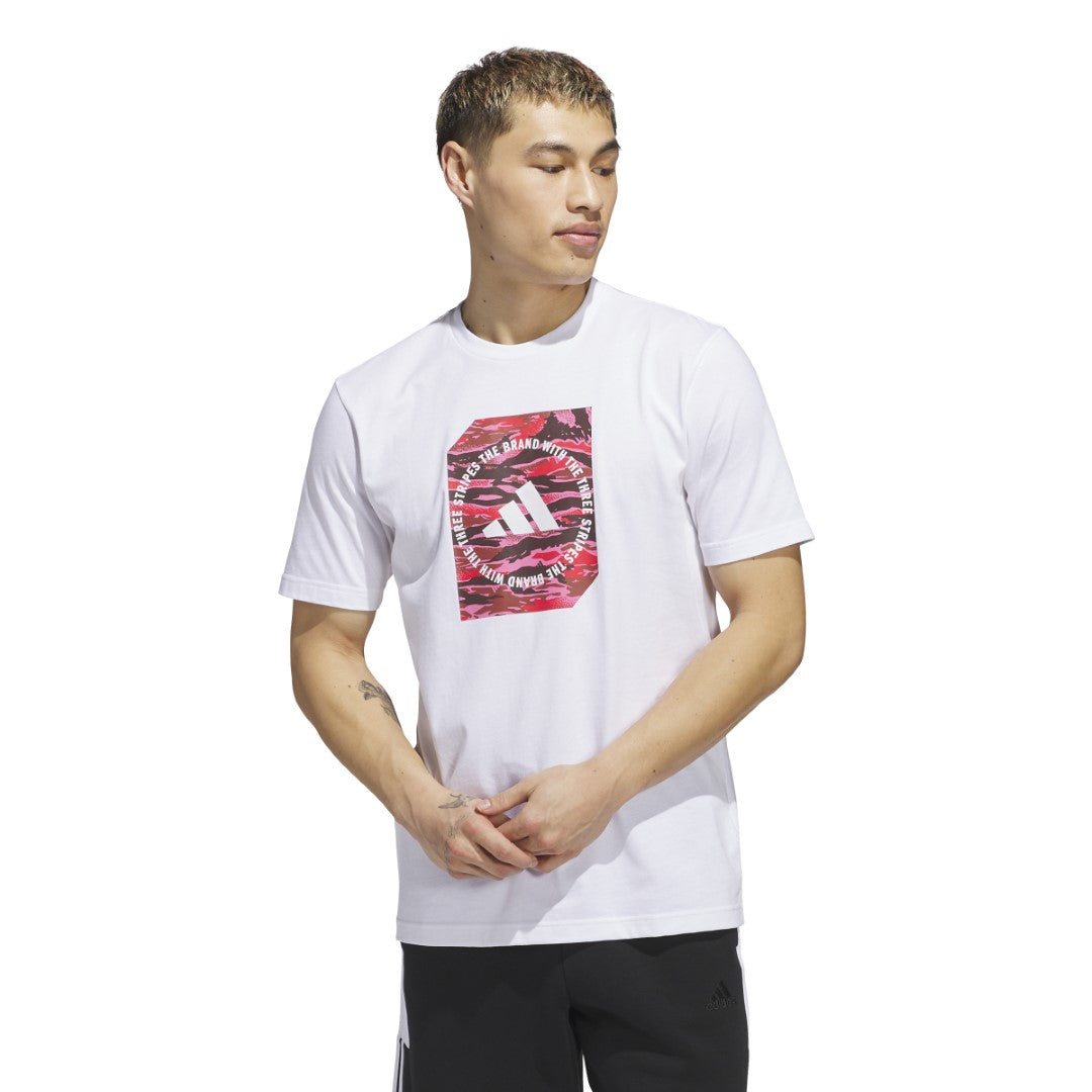 adidas Camo Shape Graphic T-Shirt Men White