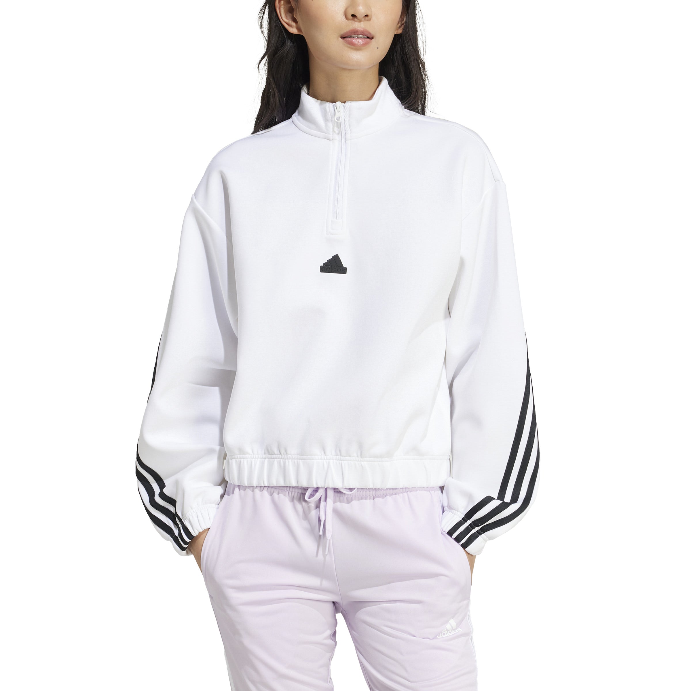 Future Icons Three Stripes 1/4 Zip Top