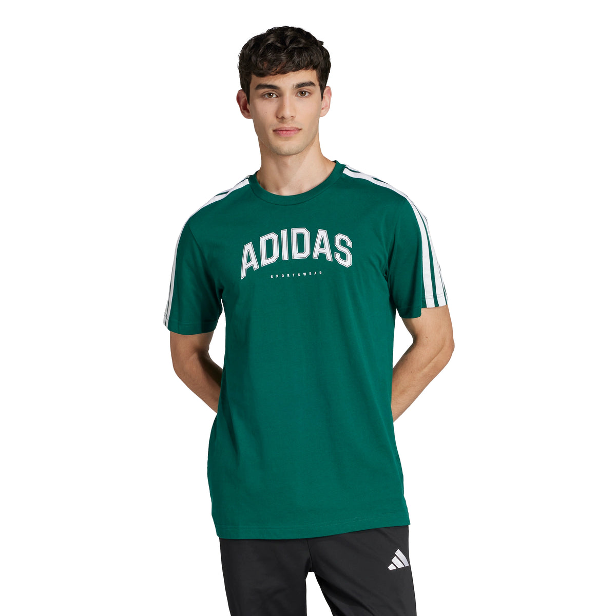 Im8318 adidas Codes Collegiate Linear Graphic Tee Men Green