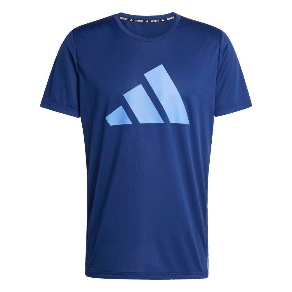 adidas run it t-shirt male blue
