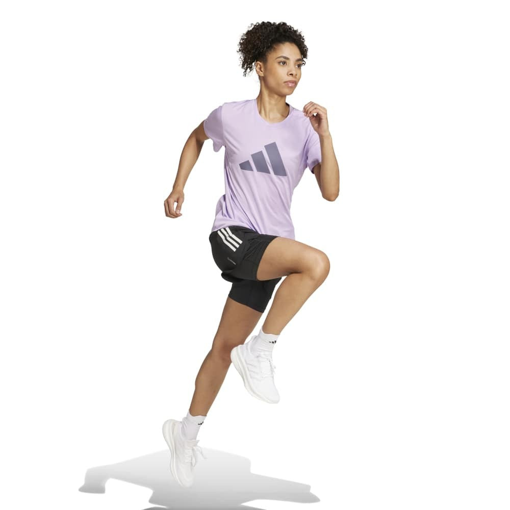 adidas run it t-shirt female purple