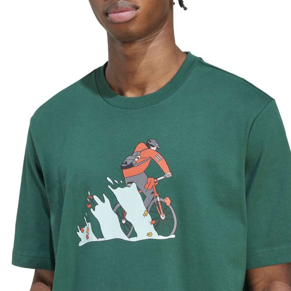 Doodle Hunt Bike Graphic T-Shirt