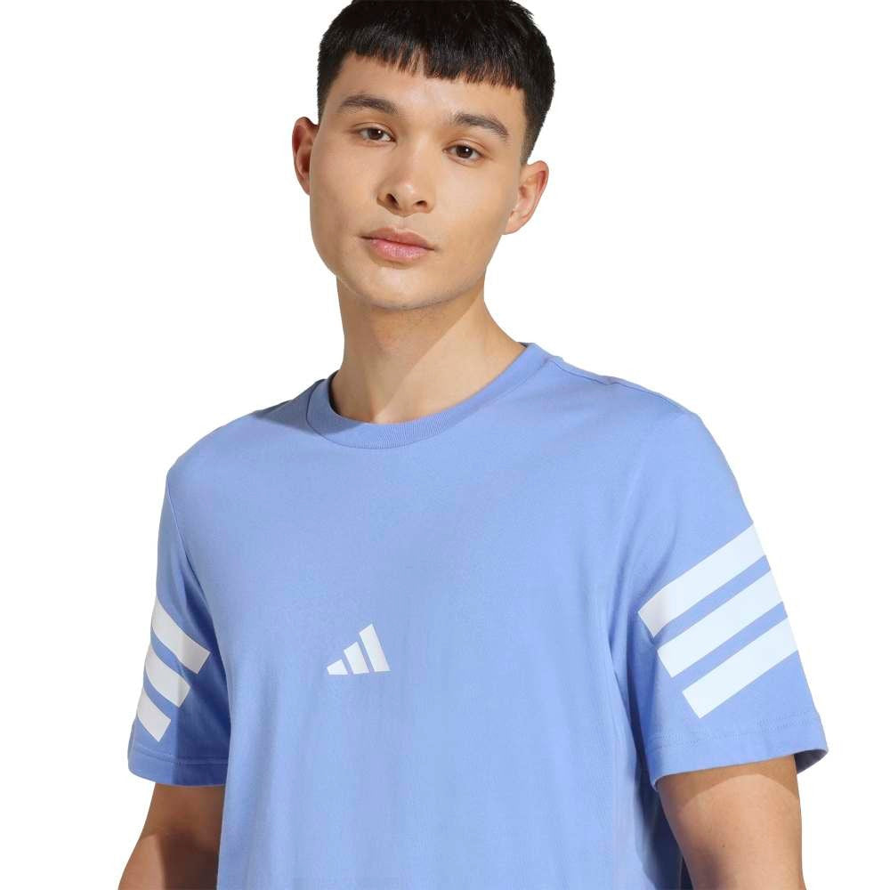 adidas future icons three stripes t-shirt male blue