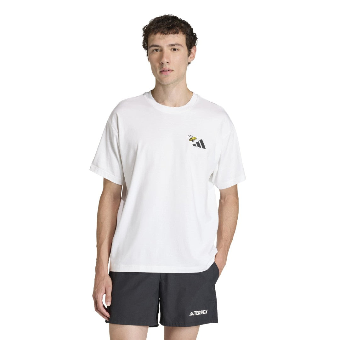 Im8318 Adidas Terrex Nature Logo Graphic T-Shirt - White - Outdoor Style