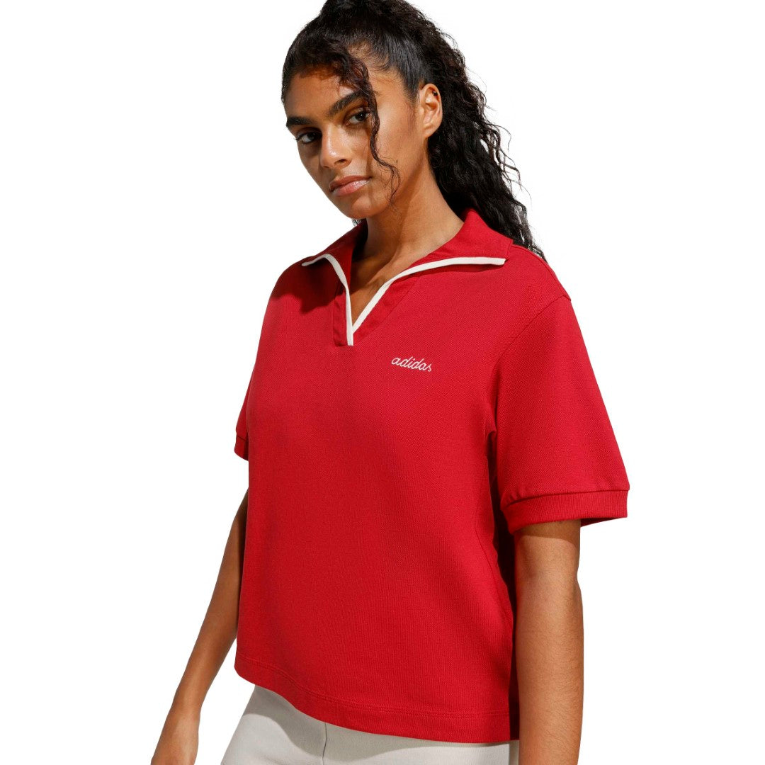 Seasonal Essentials Colorpop Polo with Embroidered Graphic