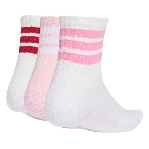 3 Stripes Cushioned Sportswear Mid Cut Socks (3 Pairs)