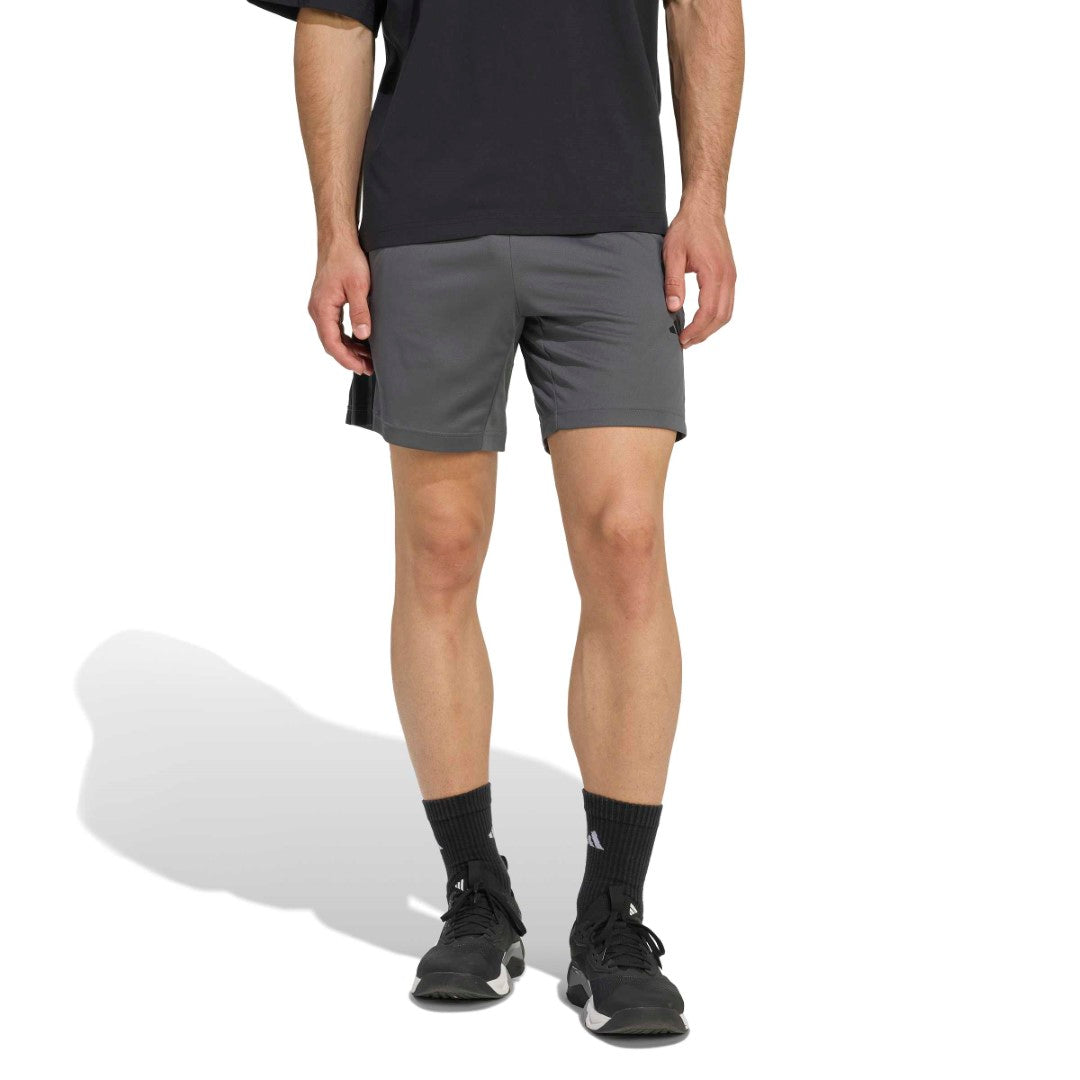Workout Essentials Base 3-Stripes Pique Short 7 Inch