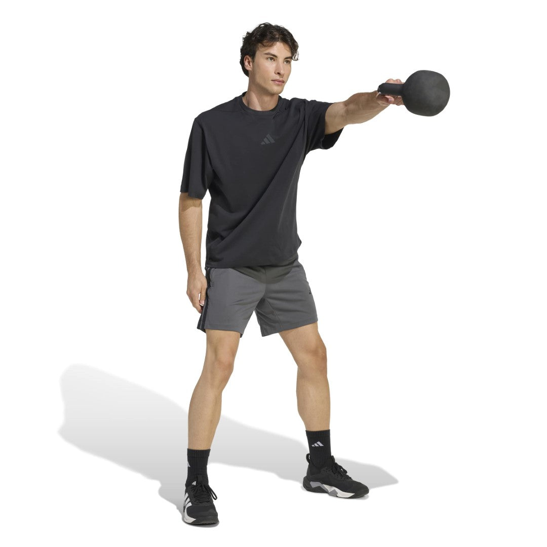 Workout Essentials Base 3-Stripes Pique Short 7 Inch