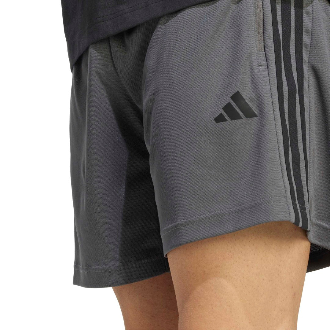 Workout Essentials Base 3-Stripes Pique Short 7 Inch