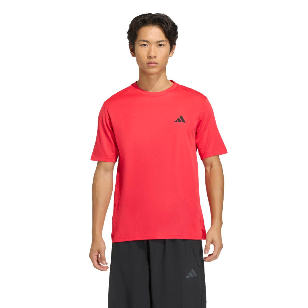adidas Workout Essentials Base Men's T-Shirt - Red - CLIMACOOL Comfort