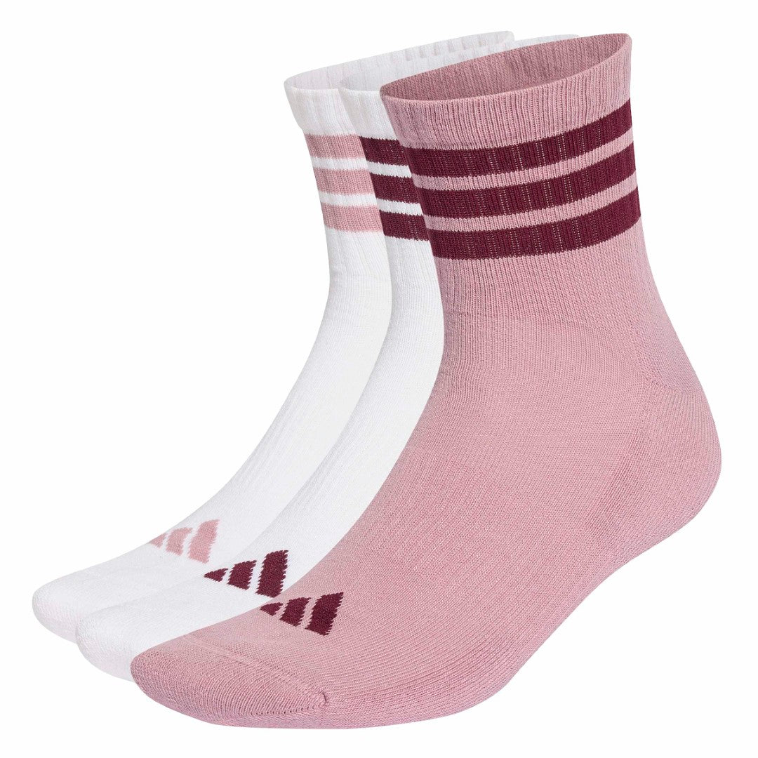 3 Stripes Cushioned Sportswear Mid Cut Socks 3 Pair Pack