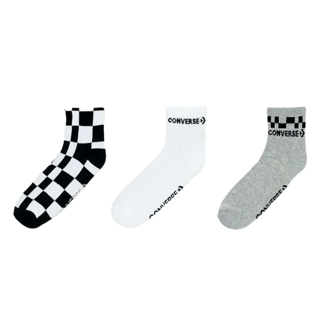 3-Pack Checked Skewed Socks