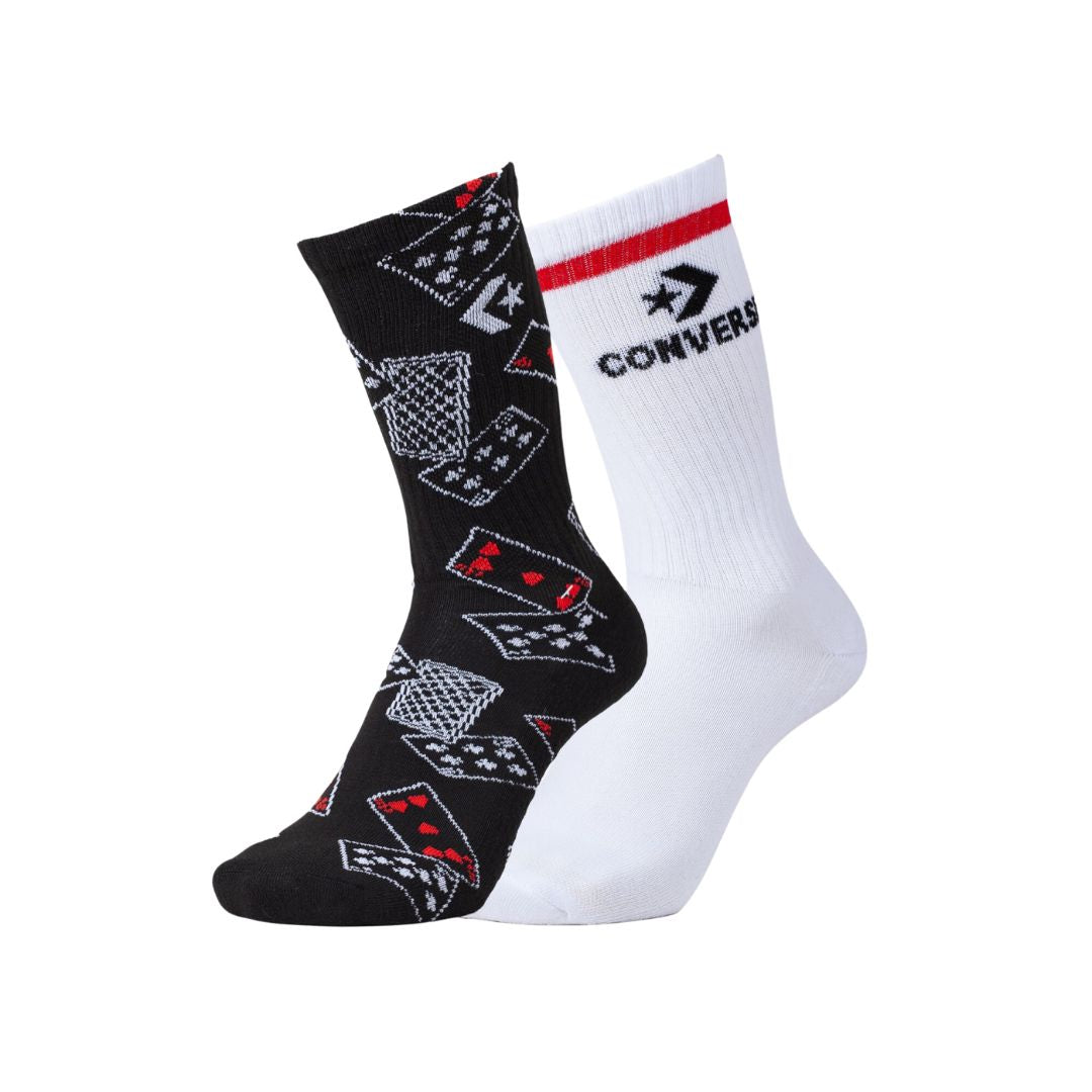 2 Pack Converse Cards Half Cush Socks