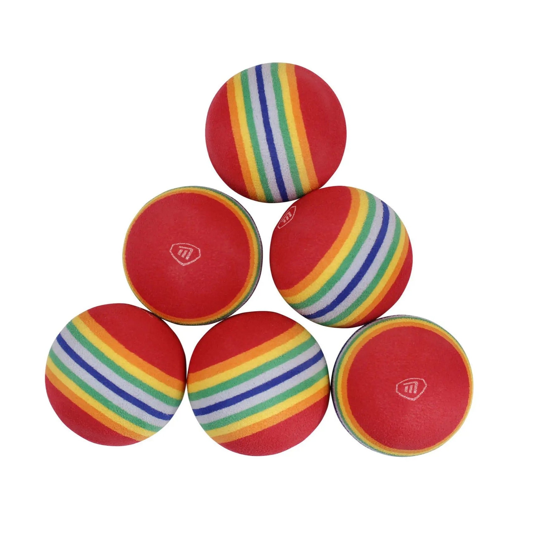 Masters Striped Foam Practice Balls 6Pk