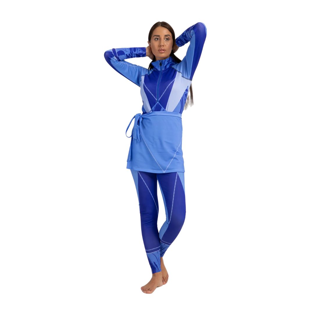 Indigo Marble Waves Burkini