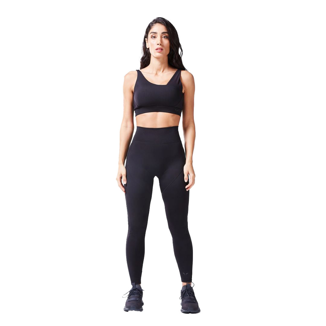 Code Ribbed Asymmetric Sports Bra