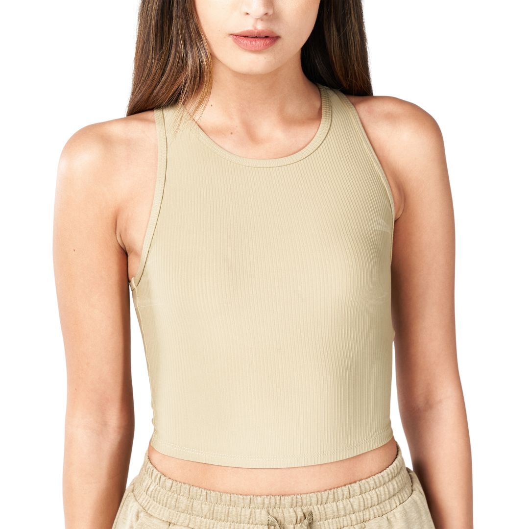 Code Ribbed Crop Tank Top