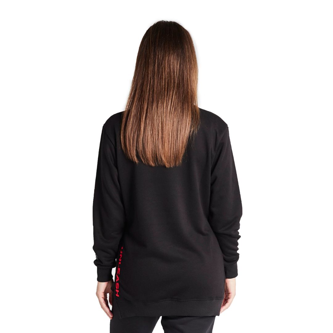 Scorpio Side Slit  Black Sweatshirt
