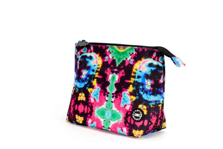 Tie Dye Swirls Black Medium Pouch