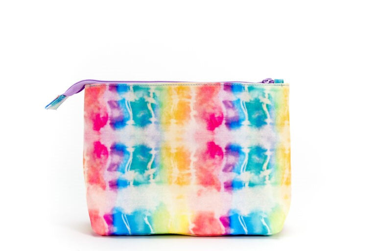 Tie Dye Water Colors Pink Rays M Pouch