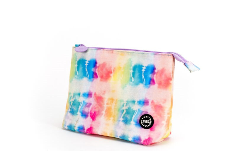 Tie Dye Water Colors Pink Rays M Pouch