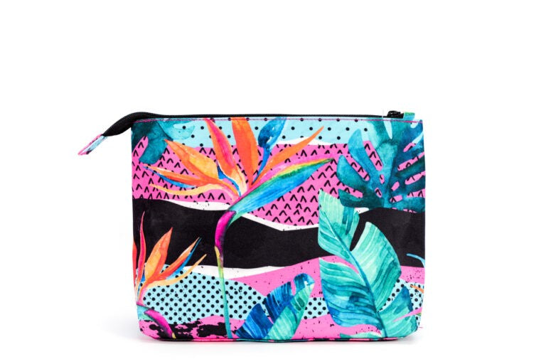 Tropical Summer Leaves Medium Pouch