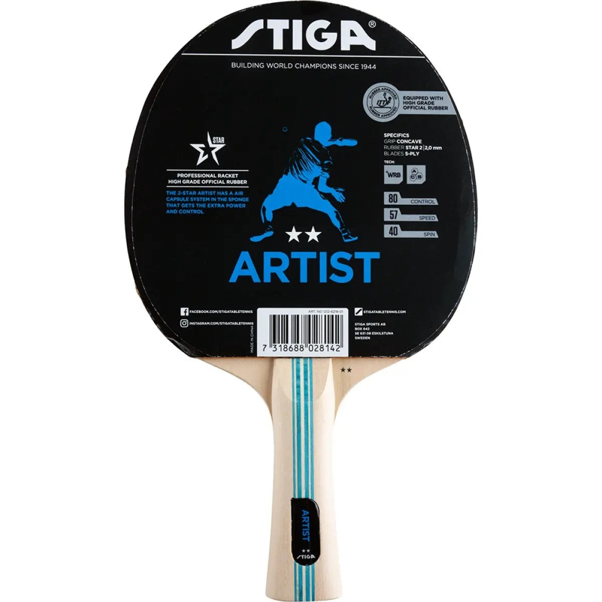 Artist Table Tennis Bat 2 Star