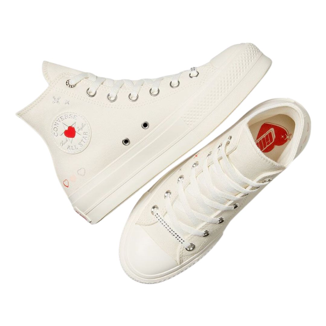 Chuck Taylor All Star Lift Platform Y2K Heart Lifestyle Shoes