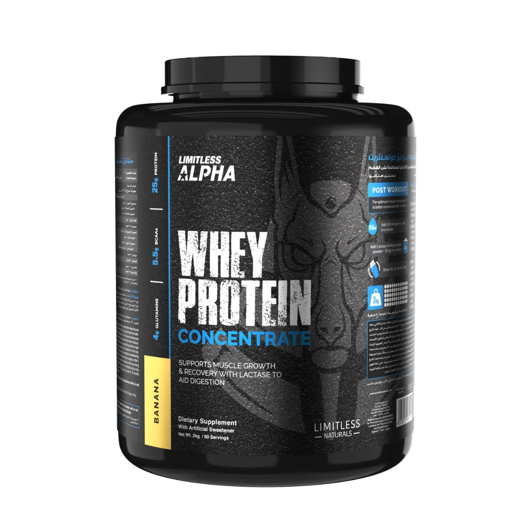 Limitless Alpha whey Protein concentrate 60 servings Banana