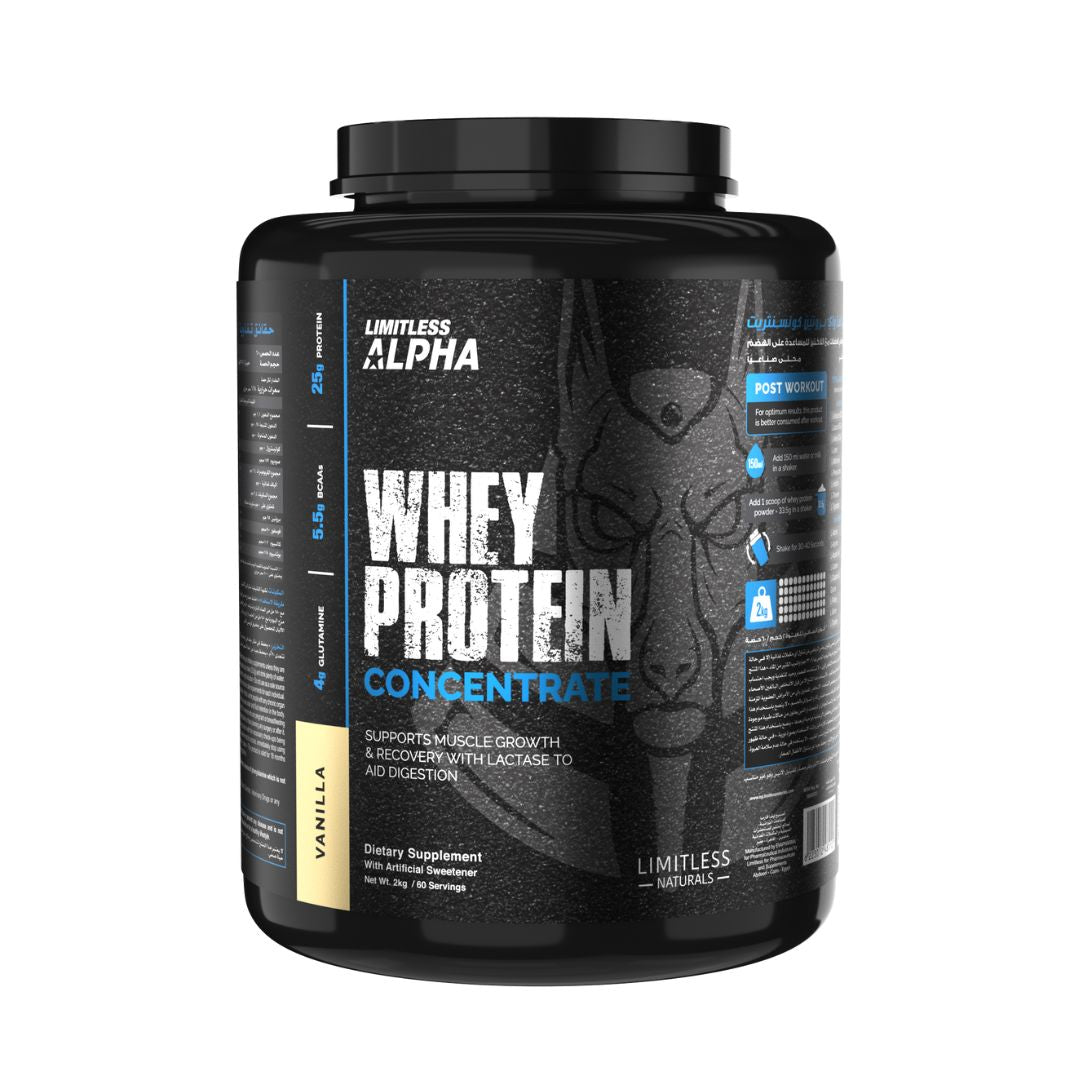 Limitless Alpha whey Protein concentrate 60 servings Vanilla