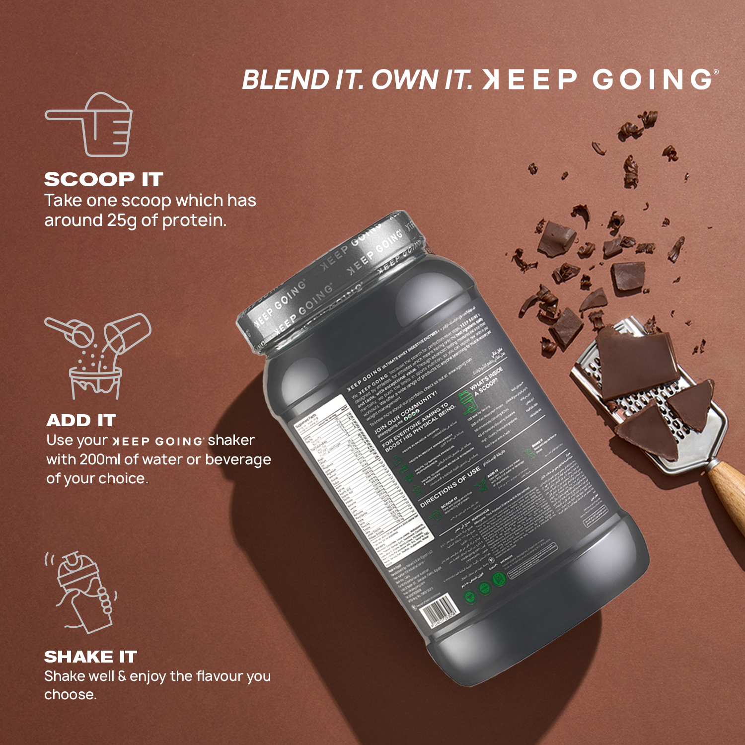 Ultimate Whey Digestive Enzymes+ – Chocolate Gourmet Whey Protein