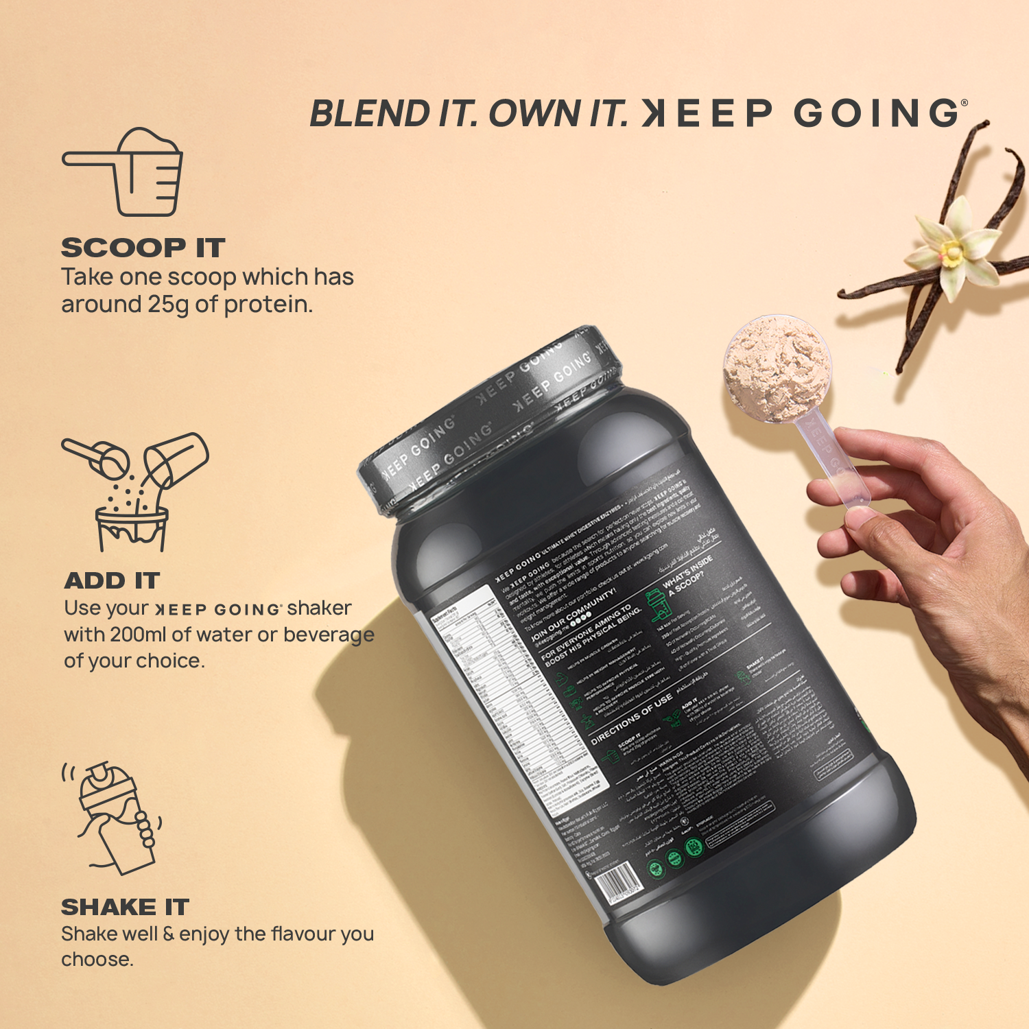 Ultimate Whey Concentrate with Digestive Enzymes French Vanilla Flavor Whey Protein