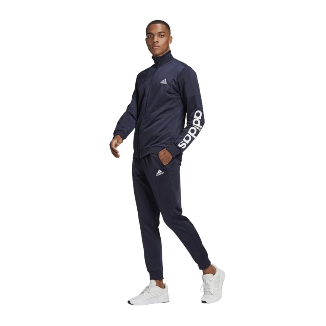 Adidas Primegreen Essentials Linear Logo Tracksuit - Legend Ink