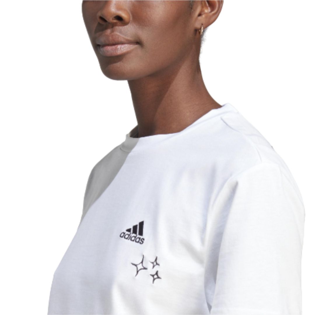 Scribble Embroidery CropT-Shirt