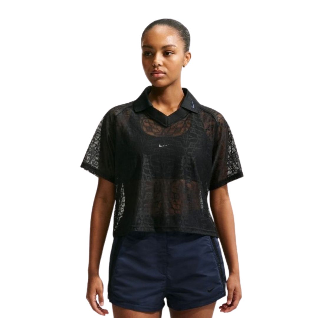 Lace Polo Jersey Top