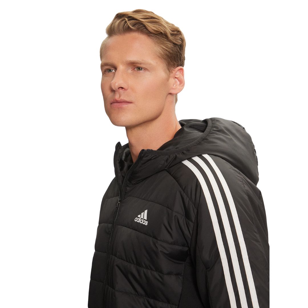 Essentials 3-Stripes Insulated Hooded Hybrid Jacket