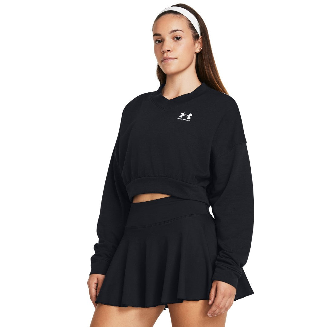 Rival Terry Oversized Crop Crew Neck Sweatshirt