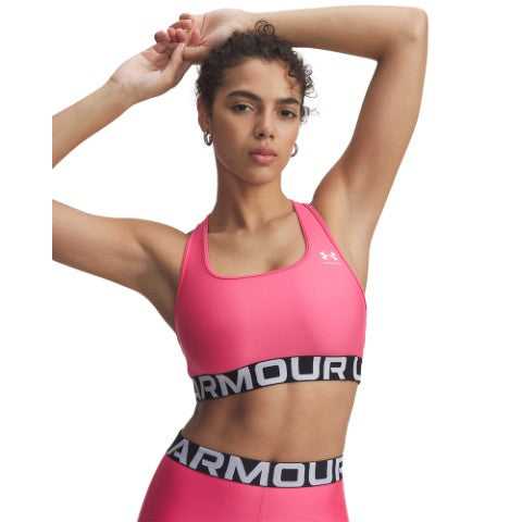 UA HeatGear Mid Branded Sports Bra