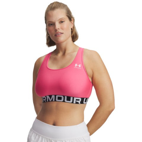 UA HeatGear Mid Branded Sports Bra
