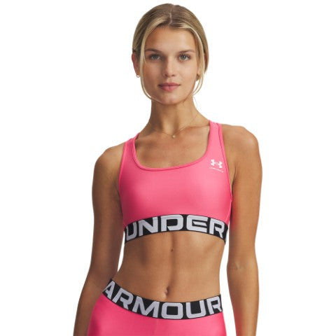 UA HeatGear Mid Branded Sports Bra