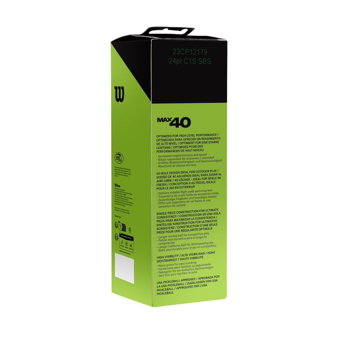 Max 40 Outdoor Pickle Ball 3 Pack
