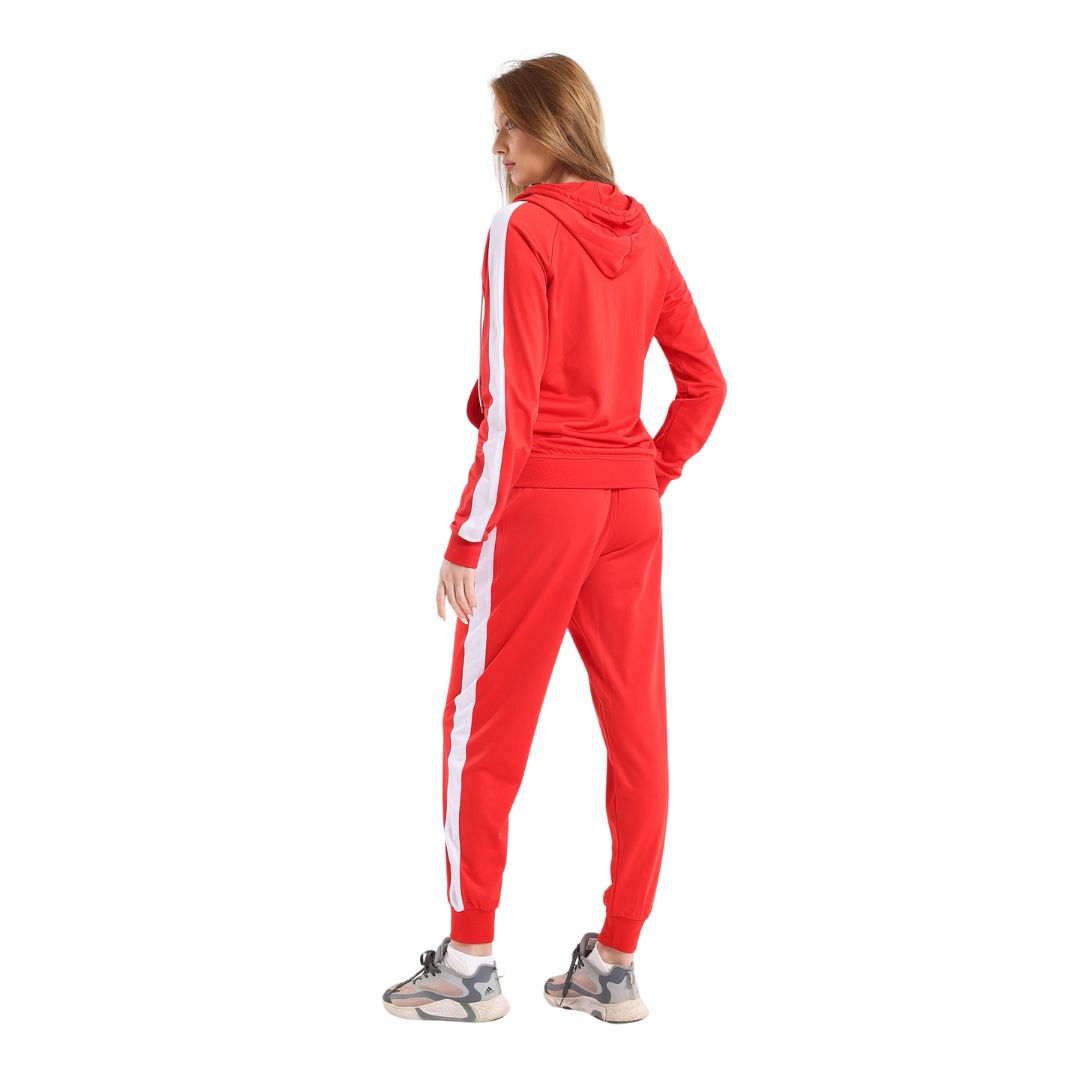 Classic basic tracksuit in red