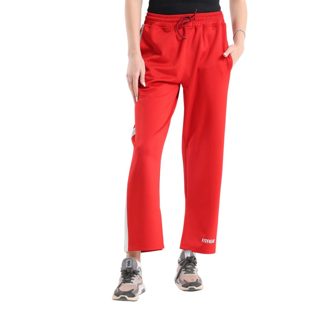 Classic slit sweatpants in red