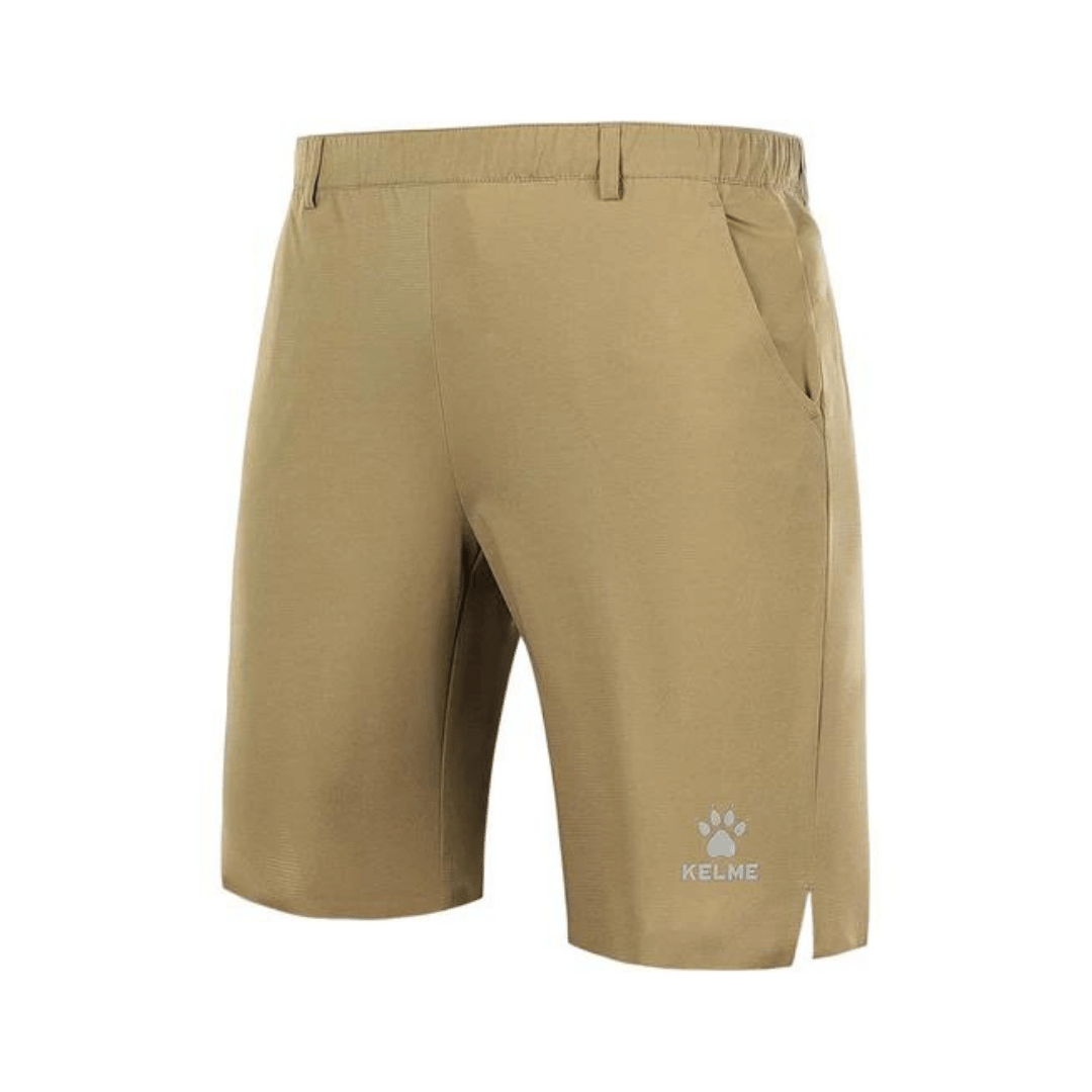 Khaki Five-Point Knitted Shorts