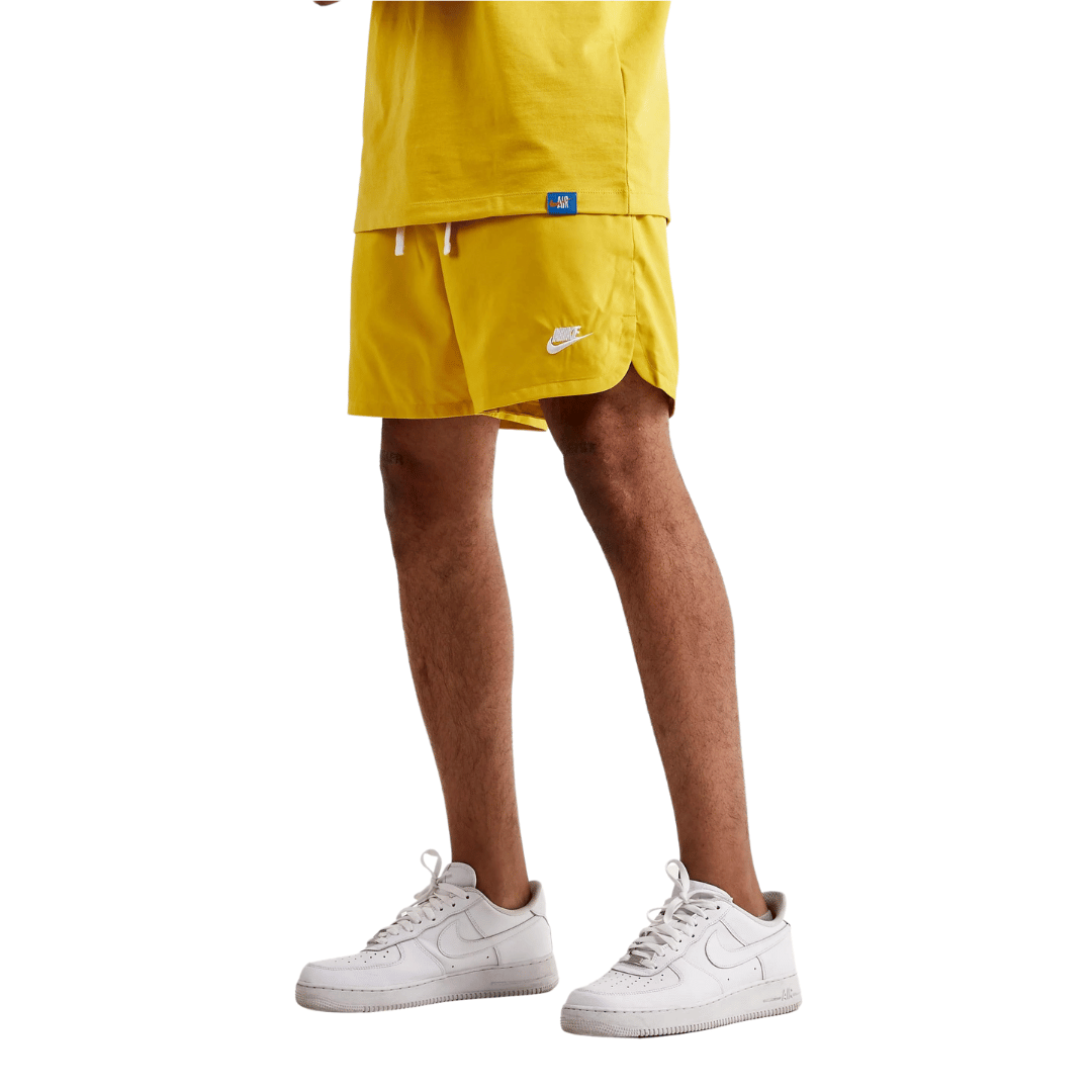 yellow nike shorts woven