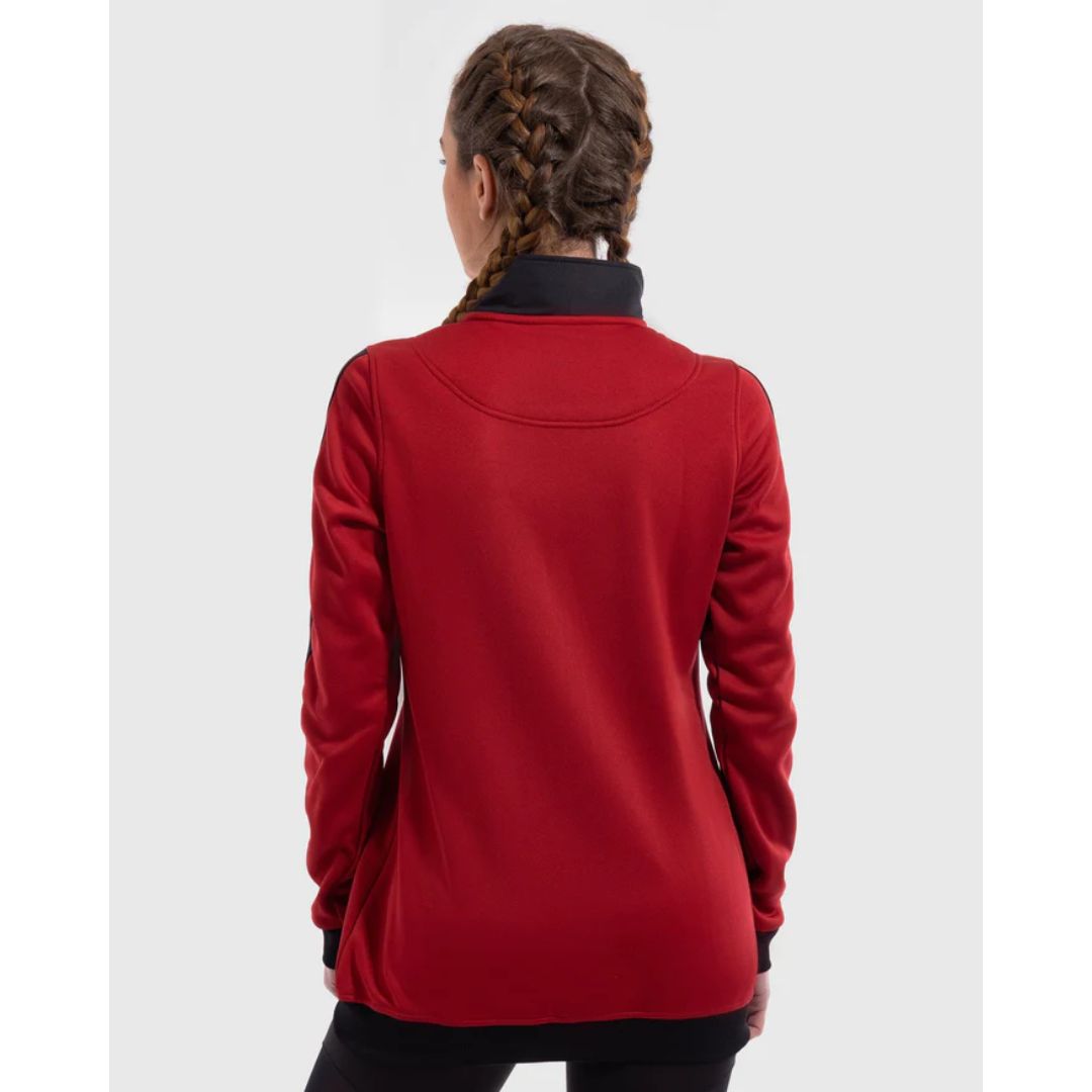 Red Fleece Lined Track Top