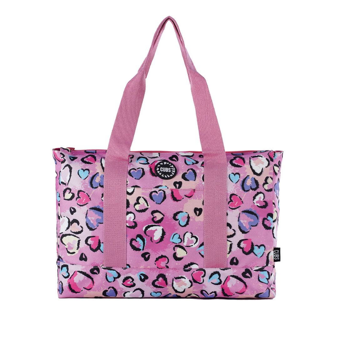 Hearts &  Pinkish Tie Dye Double face Tote Bag
