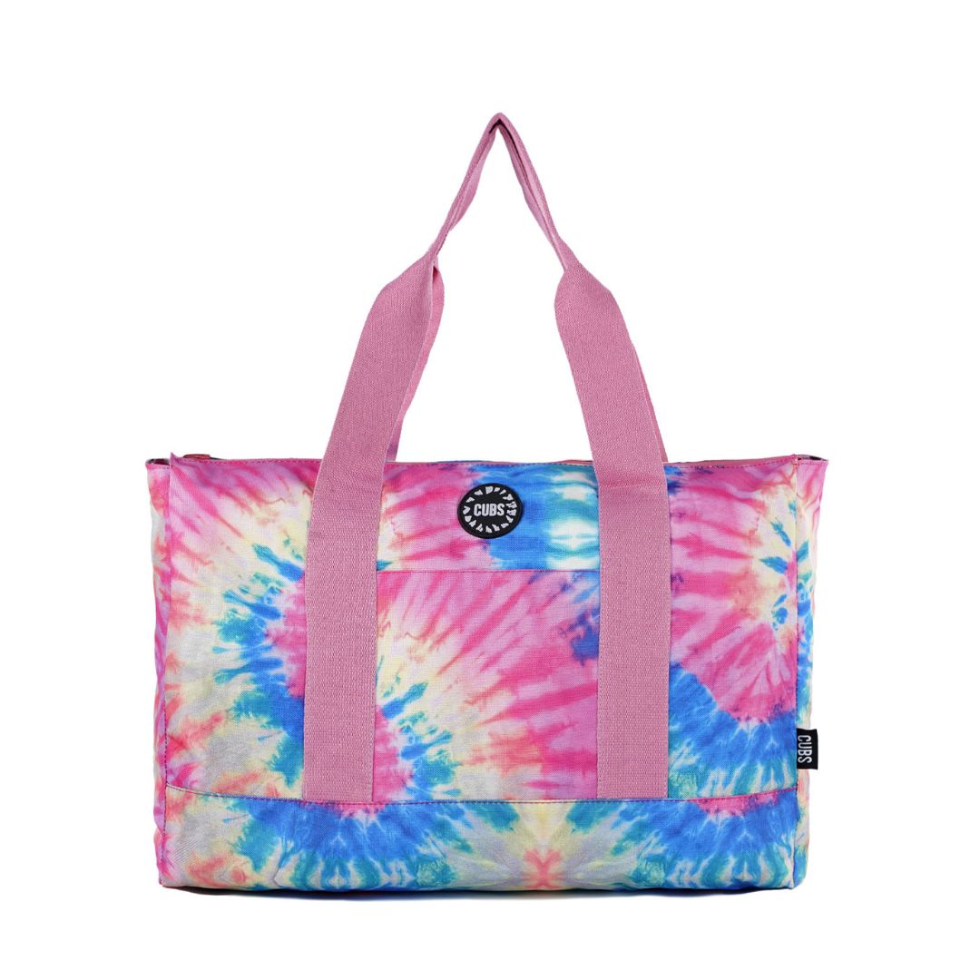 Hearts &  Pinkish Tie Dye Double face Tote Bag