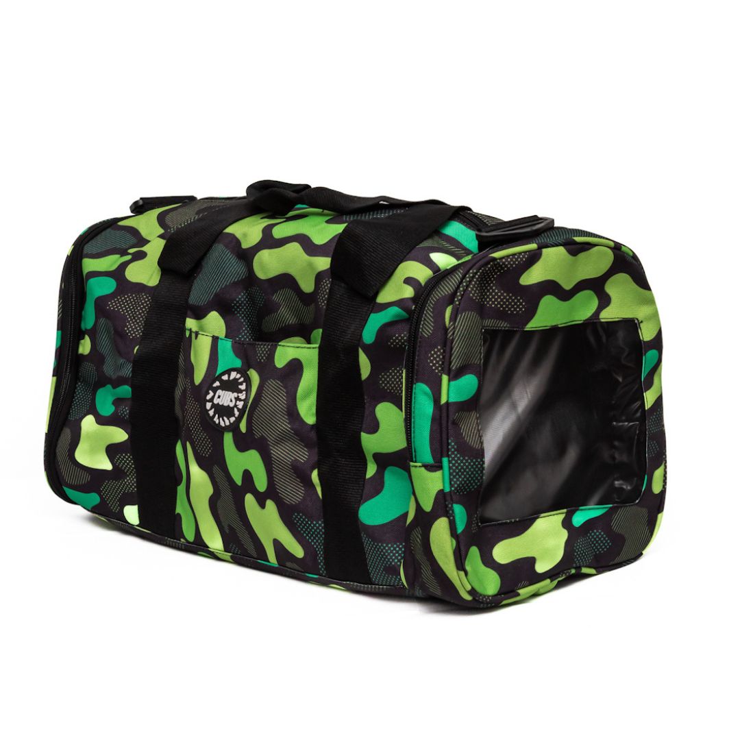 Neon Green Camo Duffle Bag