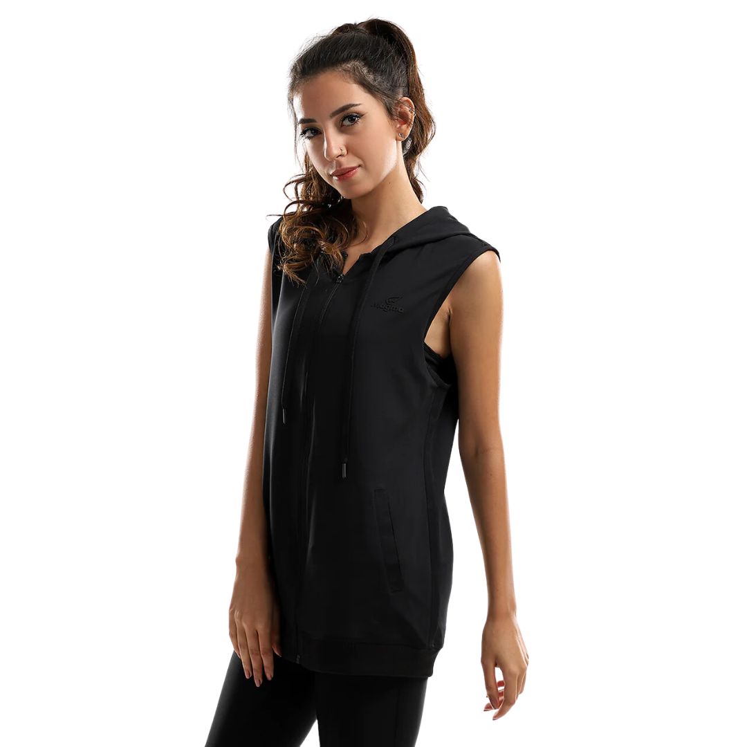 Lightweight Sleeveless Zip Up Tank Top